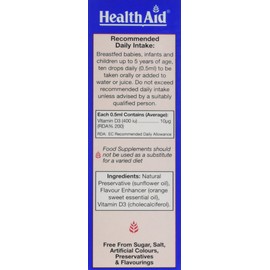 HealthAid 50ml Babyvit-D Drops