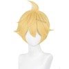 Short Blonde Anime Cosplay Wig Male Blonde Virtual Singer Costume