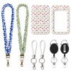 8 Piece Scrunchie Lanyard Gift Set, Butterfly ID Badge Holders