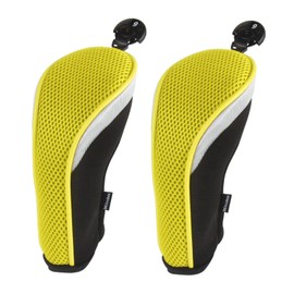Andux Mesh Golf Hybrid Club Head Covers with Dial NO. Tags Yellow,2pcs