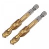 sourcing map Combination Drill and Tap Bit, 1/4" Hex Shank
