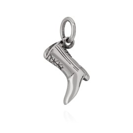 NKlaus 10260 Cowboy Boots Pendant 925 Silver 12 x 8 mm Silver Pendant Amulet Talisman, Silver