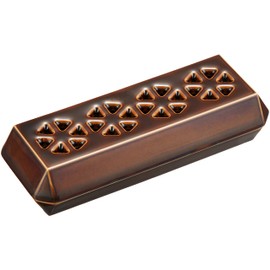 Incense Burner, Horizontal Stand, Incense Plate, Stylish Incense Holder, Buddhist Altar, Arita Ware Incense Plate, Incense Holder, Scandinavian Interior Decoration, Clear Stream, Small, American Glaze, Brown, 2.0 x 5.1 x 1.2 inches (50 x 130 x 30 mm), Ma