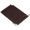 PATIKIL Microfiber Pouch 30x20cm Brown 2pcs Soft Storage Drawstring Gift