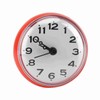 Waterproof Suction Wall Clock for Bathroom & Kitchen - Red