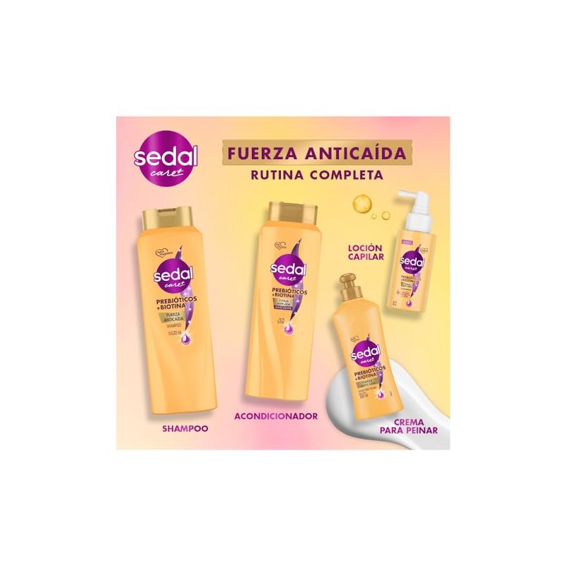 Sedal Crema para Peinar con Prebióticos y Biotina, Blanco, 300