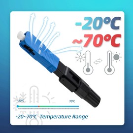 GwliUni 100 Pcs SC Fiber Optical Fast Cold Connector, Single Mode Quick Assembly Adapter Plug for FTTH,CATV etc., (SC-UPC)