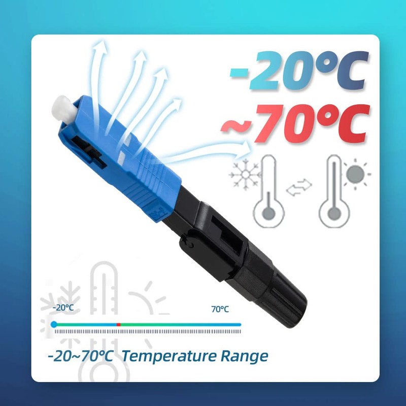 GwliUni 100 Pcs SC Fiber Optical Fast Cold Connector, Single