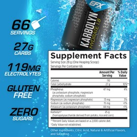 EFX Sports Karbolyn Hydrate | Carbohydrate Powder + Electrolytes | Sugar Free Sports Drink Mix | Fuel & Hydration | Stimulant Free | 66 Servings (Neutral)