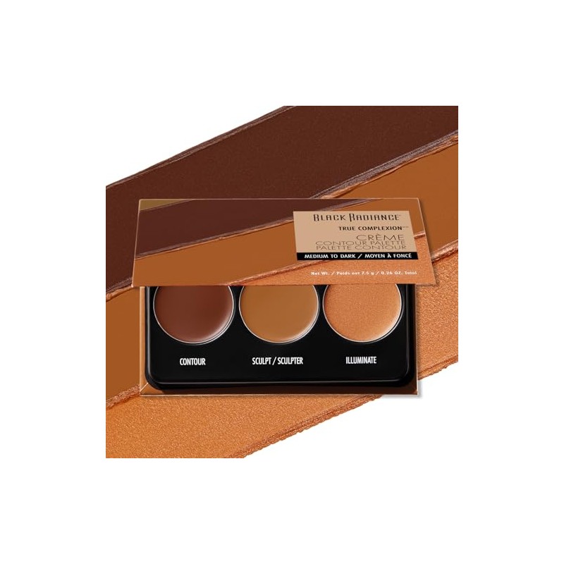Black Radiance True Complexion Creme Contour Palette, Medium to Dark,