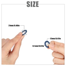 AIEX 15PCS 12mm Oil Drain Plug Gasket, Aluminum Drain Plug Gaskets Crush Washers Drain Plug Gasket Oil Drain Plug Washers for Toyota/Lexus Scion (Blue)