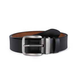 VRLEGEND Men's Leather Belt, 110 - 180 cm, Leather Jeans Belt, Removable, Adjustable Buckle - 110