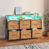Leadpro Dresser for Bedroom with 6 Drawers, LED TV Stand