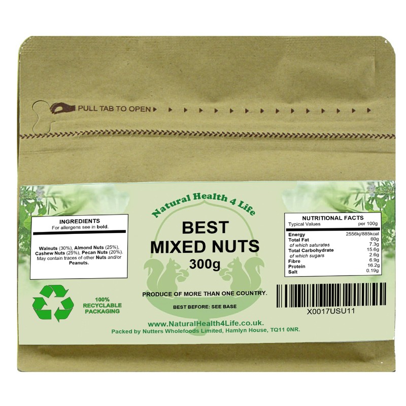 Natural Health 4 Life Best Mixed Whole Nuts (4 Nuts,
