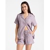 XINJU Womens Pajamas Set 100% Gauze Cotton Linen Like 2
