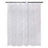 DII Translucent Lace Shower Curtain, 72x72, Flower Blossom White