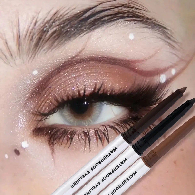 Kit 3 Delineador En Gel Retráctil Waterproof Larga Duración