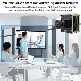 Accum UHD 4K Webcam, 120° Wide Angle, 2x Digital Zoom, USB HDMI Dual Out Camera Module for Laptop, 4K 30FPS Lightburn Camera for Laser Engraver, with IMX415 Sensor, Machine Vision Industrial Camera