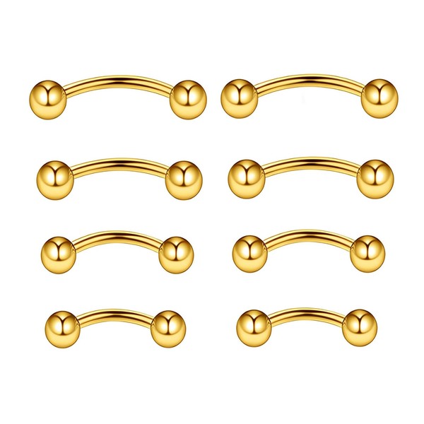NewkeepsR 1.0mm/1.2mm Titanium Implant Quality Curved Curved Barbell Banana Rook