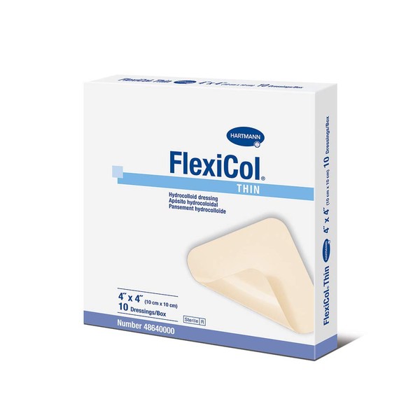 FLEXICOL THIN HYDROCOLLOID 4X4 (BX)