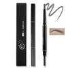 All-Day Wear Dual-Ended Eyebrow Pencil with Brush, Long-Lasting, Waterproof, Easy