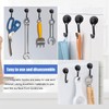 KARELLS Black Magnetic Hooks, Magnetic Hooks, Pack of 4 Magnetic