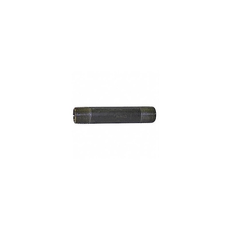 1/2" x 9" NPT Threaded Black Pipe Nipple