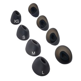 TENNMAK 8X Eartips Replacement for Jabra Elite 10 True Wireless Bluetooth Earbuds Earpad * 4 Pairs - Matte Black