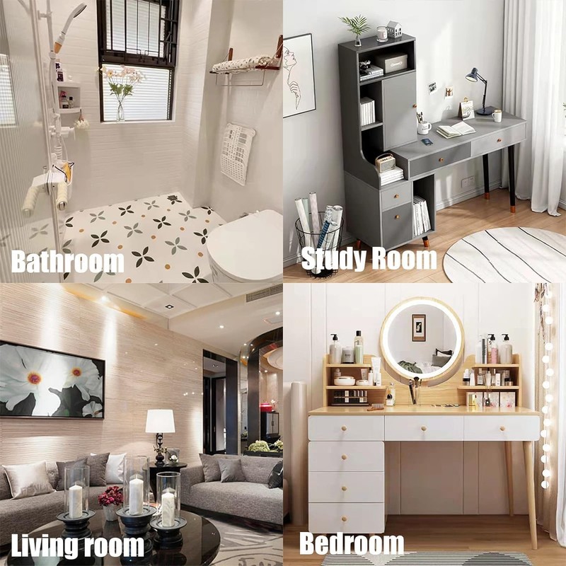 GETCK Acrylic 17.7" H Small Stool for Adults,Acrylic Shower Bench