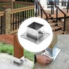 Aynaxcol 4Pcs Square Post Bases Flange Anchor Bases Stainless Steel