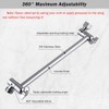12-Inch Shower Head Extension Arm, Adjustable Shower Extension Arm, Stainless