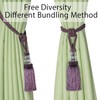 BEL AVENIR 2 Pack Curtain Tiebacks Hand-Woven Crystal Holdbacks Home