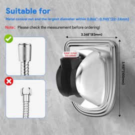 FEELSO No-Drill Shower Head Holder,Strong Adhesive Wall Mount, Adjustable Shower Bracket for Handheld Showerheads,RV Kids Bathroom,Secure and Convenient