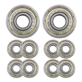 Ieron 10 pcs 608ZZ ABEC-11 Double Shielded Ball Bearings, Double Metal Skateboard scooter roller blade ball wheels bearings