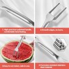 Watermelon Fork Slicer Cutter,Stainless Steel 2 in 1 Fruit Fork