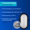 LED Oval Fitting, colour: black