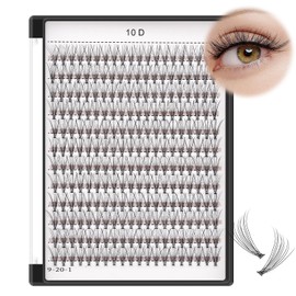 Bodermincer Black/Colored Cluster Lashes 240pcs 20D/40D DIY Eyelash Extension D Curl Long Individual Lashes Mixed Tray Faux Mink Lash Clusters Extensions 8-22mm (10D-13mm)