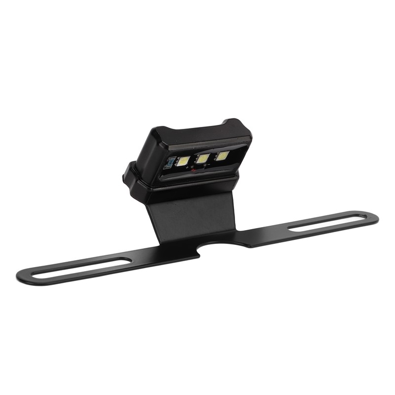 Motorcycle License Plate Lamp Blue LED with Bracket Univeral for