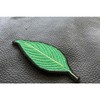 Green Leaf Patch - 3x1.25 inch. Embroidered Iron on Patch