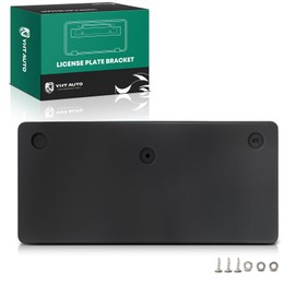 YHTAUTO Front License Plate Frame w/Screws Compatible with Hyundai Tucson 2019-2021 Sport Utility, PP Plastic Black Bumper License Plate Bracket, No Drill Licence Plate Holder