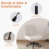 Shintenchi Criss Cross Chair,Cross Legged Office Seat with Wheels Armless