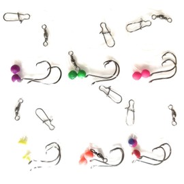 6 - Hi*Low - Pompano Rig, Surf Fishing Rig, Fishing Rigs, Double Drop Rig - Pompano, Snappers, Whiting, Drum, Spots, Etc Hand Tied w/ 30Lb Fluorocarbon Line: Neon Colored Beads