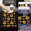 DELORIGIN Sunflower Print Car Trash Bag Hanging Garbage Bag with