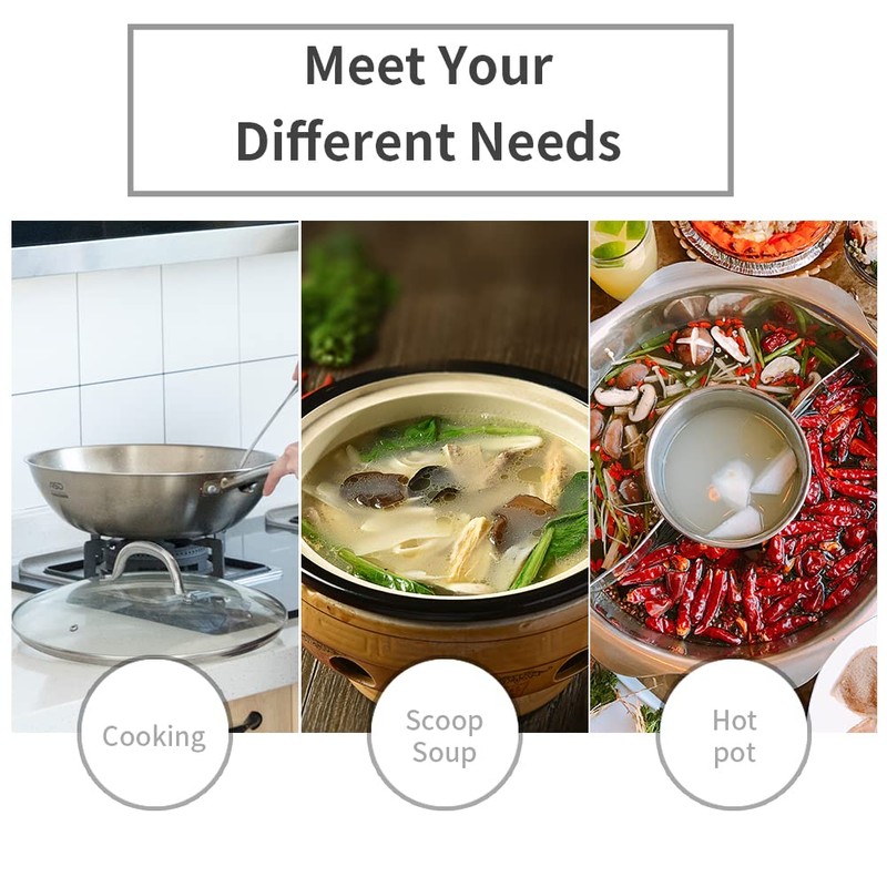 Newness Soup Ladle, [Rustproof, Heat Resistance, Integral Forming] Resilient 304