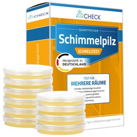 Mould Quick Test, 10 Breeding Grounds for Multiple Rooms, Made in Germany, Includes Instructions and Evaluation Protocol