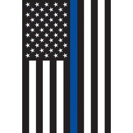 Thin Blue Line Police House Flag Patriotic Emergency Services 28" x 40"