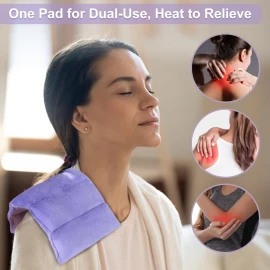 SuzziPad Heating Pad Microwavable, 6.5x12” Reusable Heat Pads  (Purple)