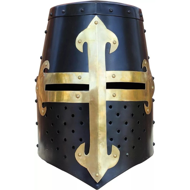 Armory Replicas Medieval Knights Templar Crusader Helmets Collection: Forged Carbon