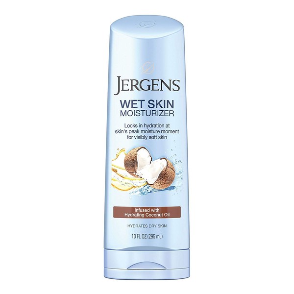 Jergens Wet Skin Moisturizer Coconut Oil 10 Ounce (295ml) (6 Pack)