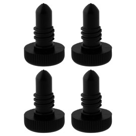 YINETTECH 4pcs Snooker Cue Butt Protector Plastic Billiard Cue Bottom Cover Cue Bottom Screws Compatible with SD Type Black